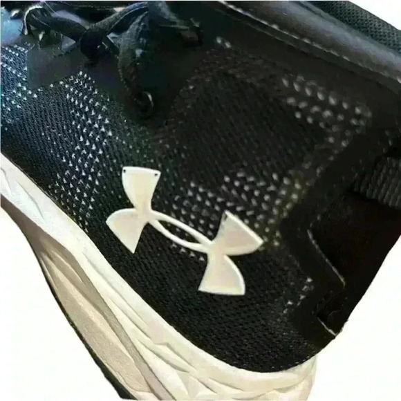 Under Armour Black and White High Top Shoes Kids Size 4 Youth - Picture 9 of 15